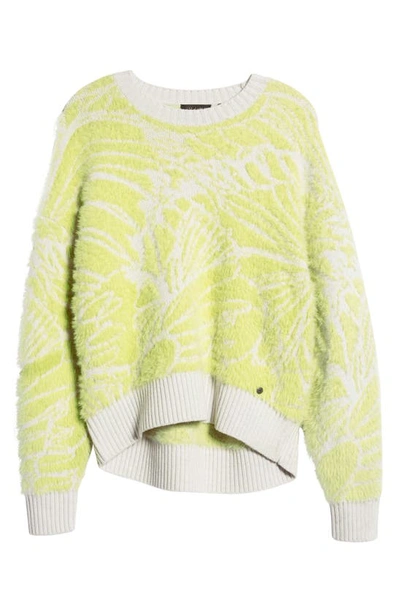 Shop Ted Baker Marrlo Stripe Jacquard Crewneck Sweater In Pale Green
