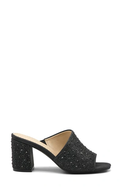 Shop Adrienne Vittadini Albi Block Heel Sandal In Black Glitter