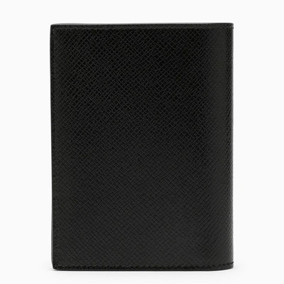 Shop Saint Laurent Black Leather Vertical Wallet Men