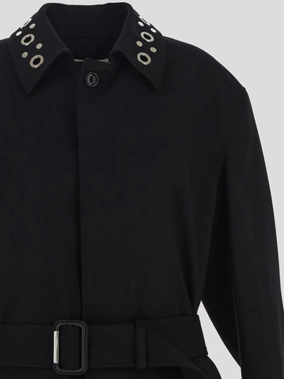 Shop Alexander Mcqueen Long Coat In Black