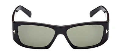 Shop Tom Ford Andres M Ft0986 01n Rectangle Sunglasses In Green