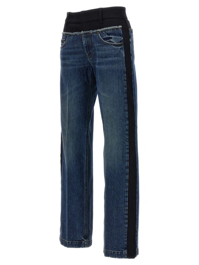 Shop Stella Mccartney Two-material Jeans In Blue