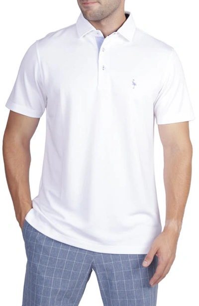 Shop Tailorbyrd Modal Short Sleeve Polo In White