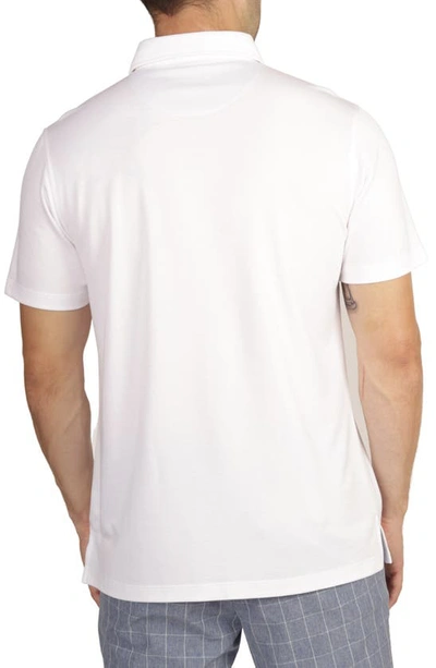 Shop Tailorbyrd Modal Short Sleeve Polo In White