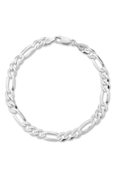 Yield Of Men Silver 11mm Figaro Chain Bracelet In Silver