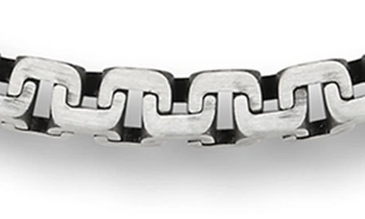 Shop Yield Of Men Sterling Silver Oxidized Box Chain Bracelet