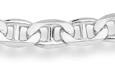 Yield Of Men Silver 3mm Mariner Link Chain Bracelet In Silver