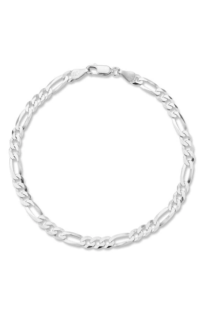 Yield Of Men Sterling Silver Figaro Bracelet In Silver