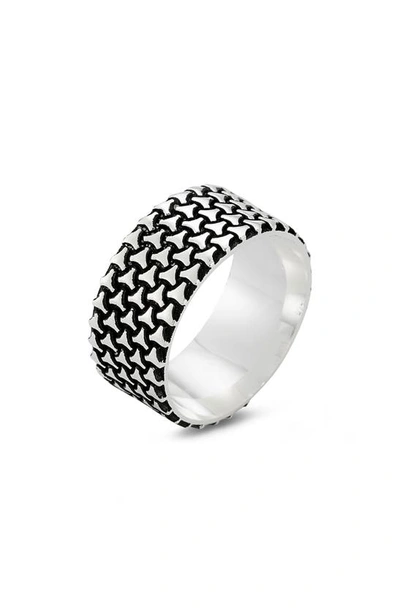 Shop Yield Of Men Sterling Silver Oxidized Band Ring
