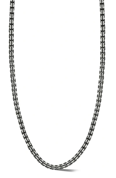 Shop Yield Of Men Sterling Silver Oxidized Box Necklace