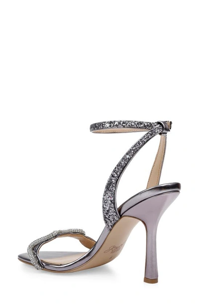 Jewel Badgley Mischka Gemma Ankle Strap Sandal In Smoke