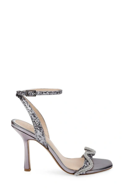 Jewel Badgley Mischka Gemma Ankle Strap Sandal In Smoke