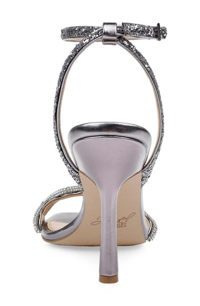 Jewel Badgley Mischka Gemma Ankle Strap Sandal In Smoke