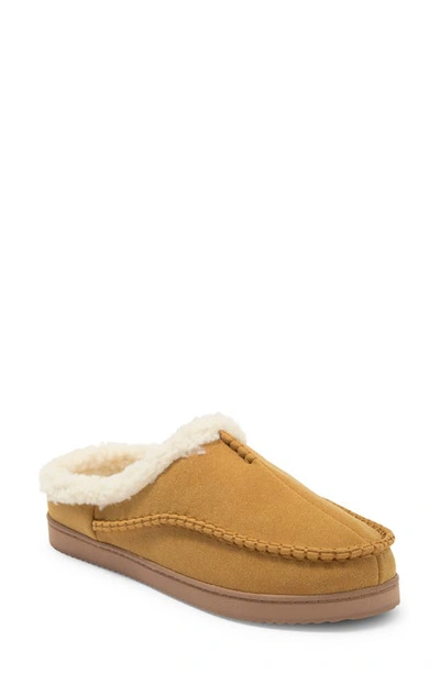 Shop Nordstrom Rack Jack Faux Shearling Lined Clog Slipper In Tan Chestnut