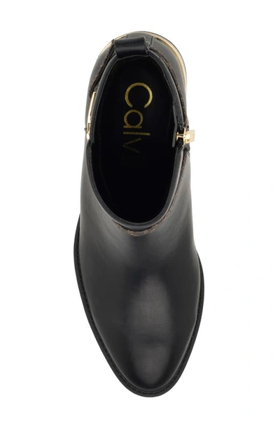 Calvin Klein Buckle Strap Bootie In Black