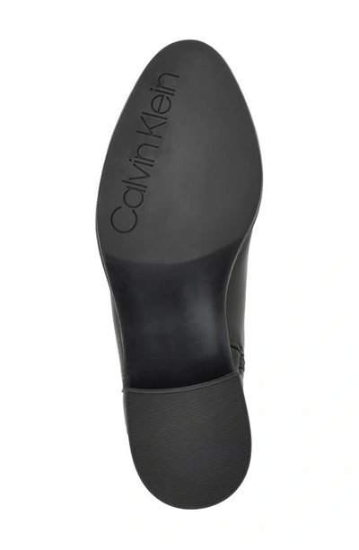 Calvin Klein Buckle Strap Bootie In Black