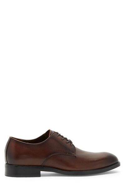 Shop Nordstrom Rack Gavin Plain Toe Leather Derby In Brown Chestnut