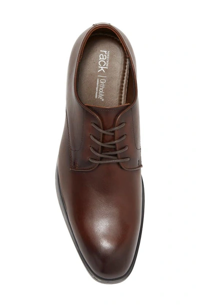 Shop Nordstrom Rack Gavin Plain Toe Leather Derby In Brown Chestnut