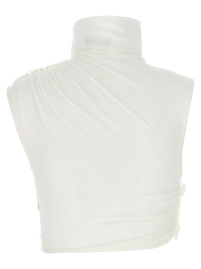 Shop Atlein Draped Top In White