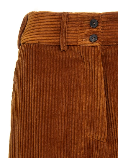 Shop Etro Corduroy Pants In Brown