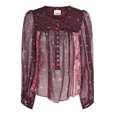 Shop Isabel Marant Top Fuchsia