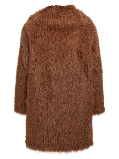 Shop Pinko 'cattivik' Eco Fur In Brown
