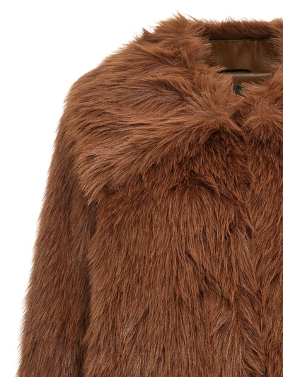 Shop Pinko 'cattivik' Eco Fur In Brown