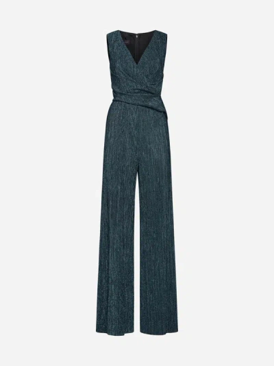 Shop Talbot Runhof Lame' Fabric Jumpsuit In Dragonfly