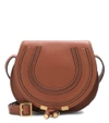 Chloé The Marcie Mini Textured-leather Shoulder Bag In Tae