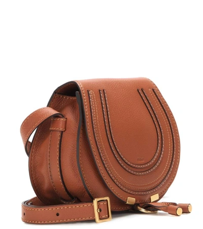 Shop Chloé Marcie Small Leather Shoulder Bag In Tae