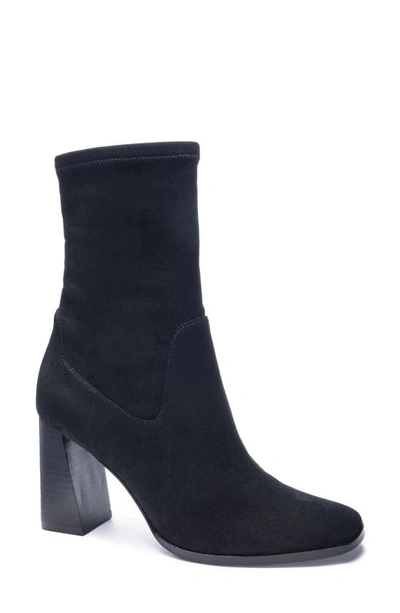 Shop Chinese Laundry Kyrie Bootie In Black Suedette