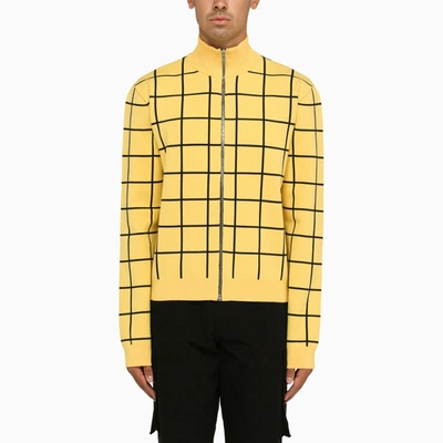 Shop Marni | Yellow Zip/cardigan Sweatshirt With Geometric Print