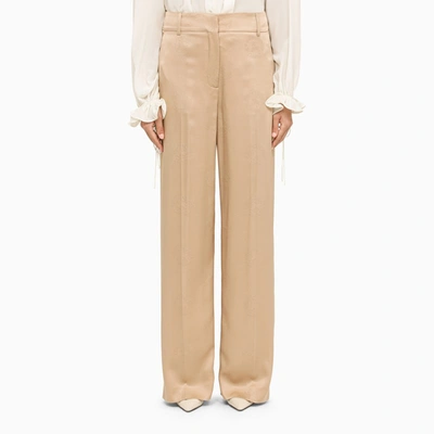 Shop Burberry | Beige Jacquard Trousers