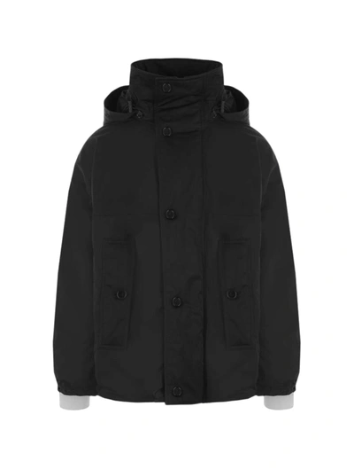Shop Bottega Veneta Technical Nylon Padded Jacket In Black