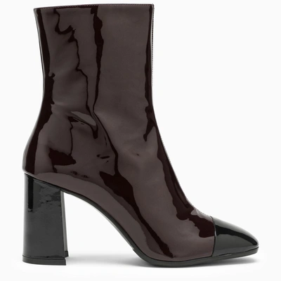 Shop Carel Paris | Brown/black Patent Leather Boot In Multicolor
