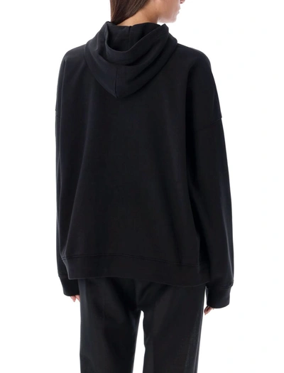 Shop Balenciaga Mirror Logo Hoodie Wide Fit In Black