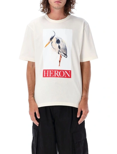 Shop Heron Preston Heron Bird Painted Tee In Ivory
