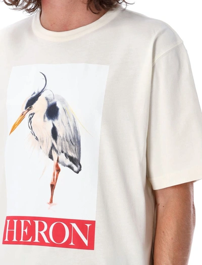 Shop Heron Preston Heron Bird Painted Tee In Ivory