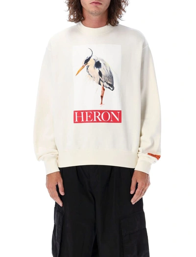 Shop Heron Preston Heron Bird Painted In Ivory