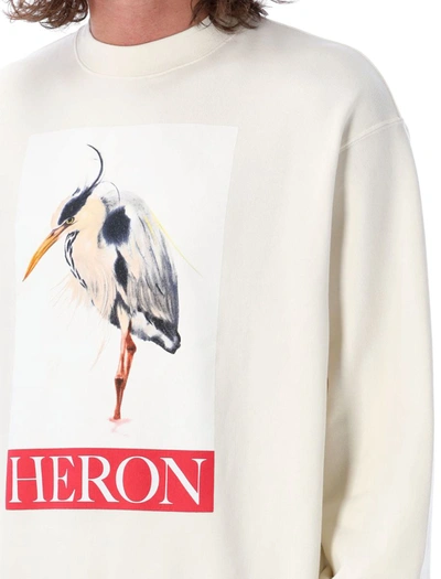 Shop Heron Preston Heron Bird Painted In Ivory