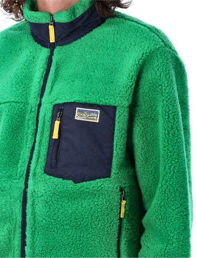 Shop Polo Ralph Lauren Sherpa Jacket In Green
