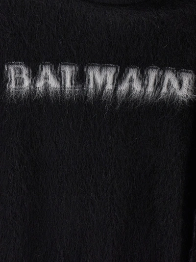 Shop Balmain Retrò Sweater, Cardigans White/black