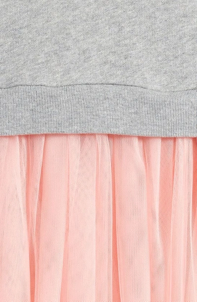 Shop Tucker + Tate Tutu Cotton Dress In Grey Heather- Pink English
