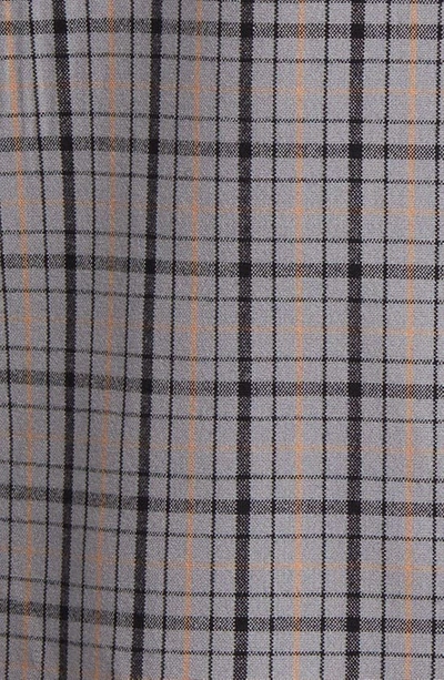 Mizzen + Main City Trim Fit Nickel Houston Plaid Flannel Button-down Shirt In Gray