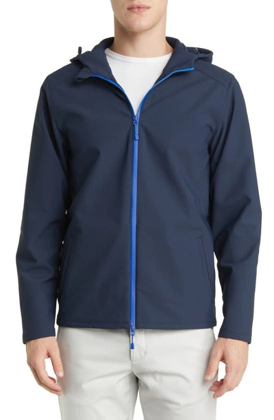 Shop Mizzen + Main Stinger Water Resistant Hooded Jacket In Blue
