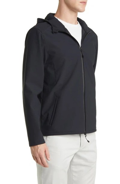 Shop Mizzen + Main Mizzen+main Stinger Water Resistant Hooded Jacket In Black