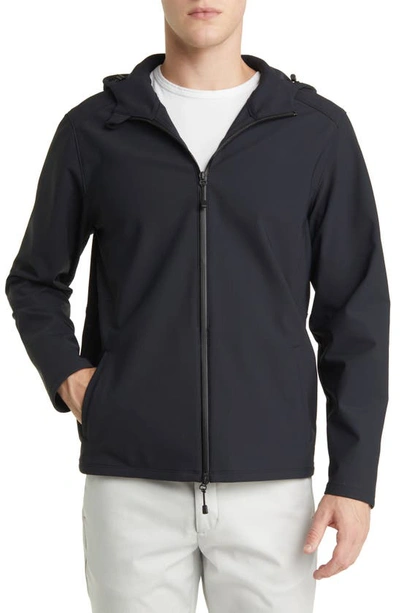 Shop Mizzen + Main Mizzen+main Stinger Water Resistant Hooded Jacket In Black