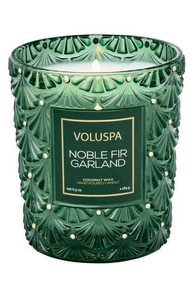 Shop Voluspa Noble Fir Garland Three-wick Tin Candle, 12 oz