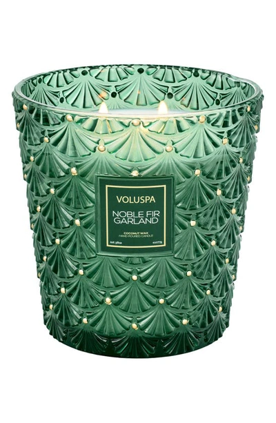 Voluspa Holiday Noble Fir Garland 3-wick Hearth Candle In Noble Fir Garland
