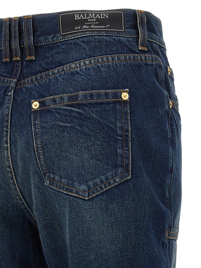 Shop Balmain Vintage Bootcut Jeans Blue